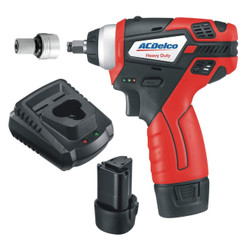 ACDelco 3/8” Power Impact Wrench 90ft-lbs LED Light Cordless Li-ion 12V Max Comp