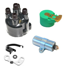 Distributor Cap & Rotor + Points + Condenser Lucas Distributors DKY4A & DKYH4A