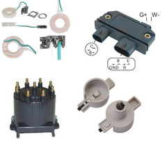 Distributor repair kit module pick up coil cap and rotor arm, for V8 Volvo Penta
