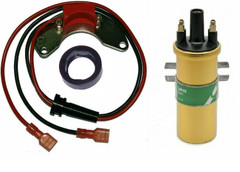 Electronic ignition kit Coil & Leads DVZ6A Lucas Distributors Negative earth