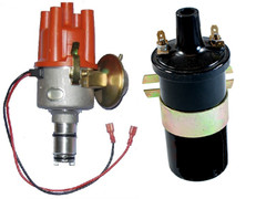Volkswagen Beetle Electronic distributor With Vacuum advance (SVDA) and coil