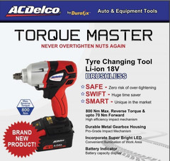 AcDelco Wheel Changing Impact Wrench Designed to never over tighten wheel nuts
