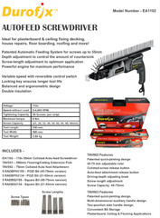 110 volt Collated Decking / DryWall Autofeed Screw Gun / Drill UK stock