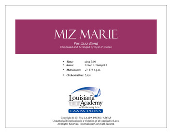 Miz Marie - for Jazz Band (Score/Parts - PDF)