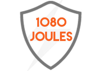 surge protection level up to 1080 joules