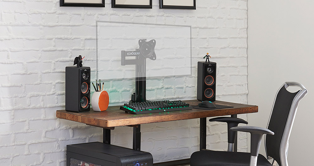ECHOGEAR Single Monitor Desk Mount for UltraWide Monitors up to 34"