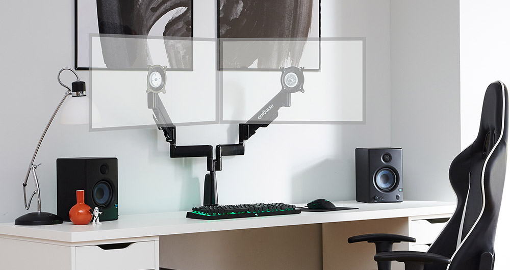 dual monitor mount for gaming