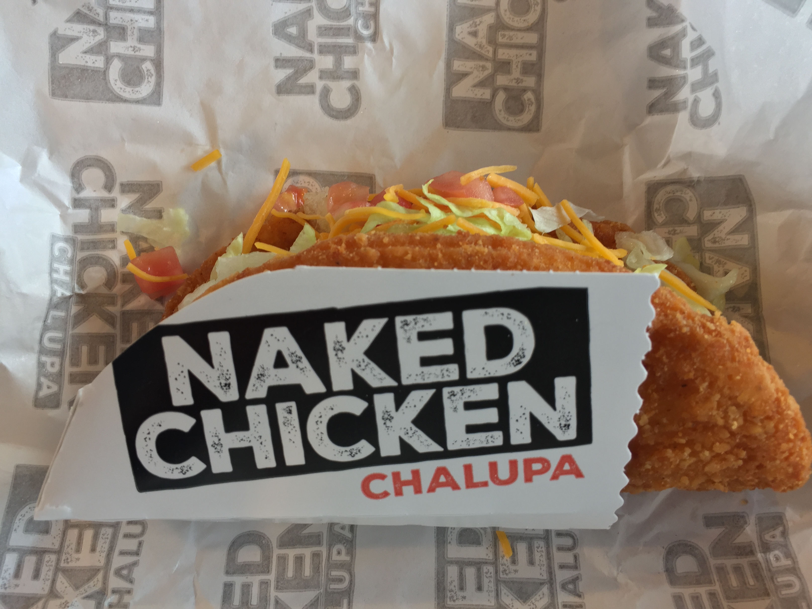 Naked chicken chalupa looked great
