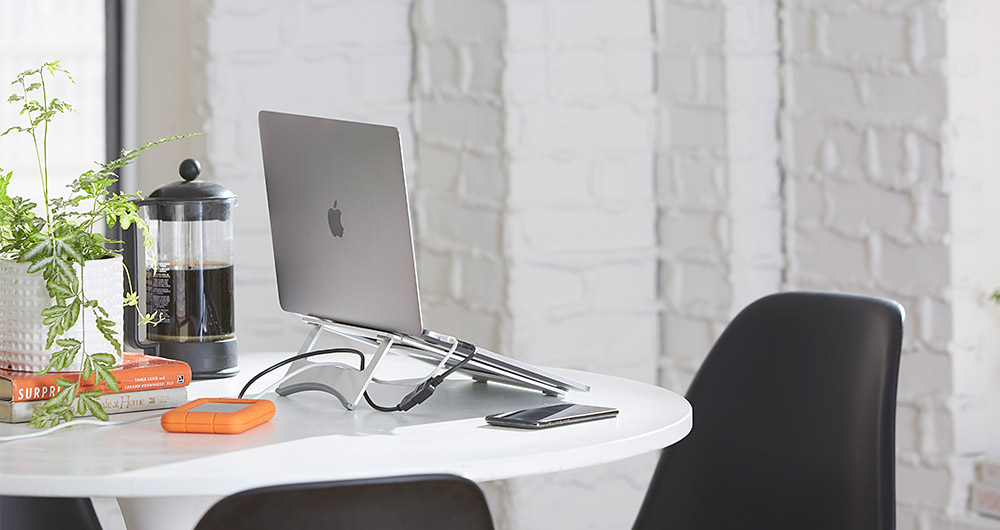 portable laptop stand collapses for easy storage