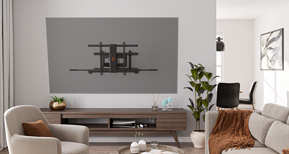 ECHOGEAR Full Motion Articulating TV Wall Mount Bracket for TVs Up to 75" Extends from The Wall 16" with Smooth Swivel ＆ Tilt Simple 3-Step Insta