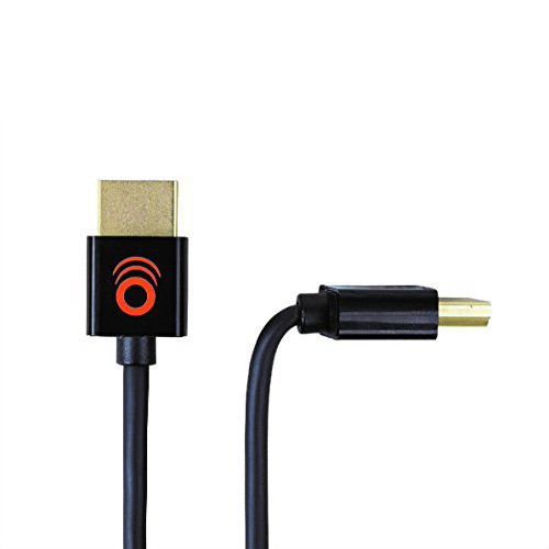 8' Ultra Slim Flexible HDMI Cable For 4k, HD, and 3D Video.