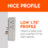 Low profile surge protector is ideal for home or office use
