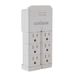 6 outlet surge protector from ECHOGEAR is built to protect your home
