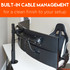 Cable management is built into this monitor mount