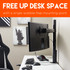 Free up desk space by mounting your 3 monitors to the desk