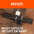 Pivot your outlets 90º to fit all your large devices