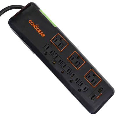 Power strip surge protector with 8 outlets & 2 USB ports