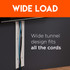 Wide design holds all your cords
