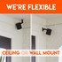 Wall or ceiling speaker mounts with weather resitant construction