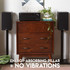 Sturdy speaker stand with vibration absorbing material