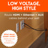 Route low voltage cables like HDMI and aux in drywall