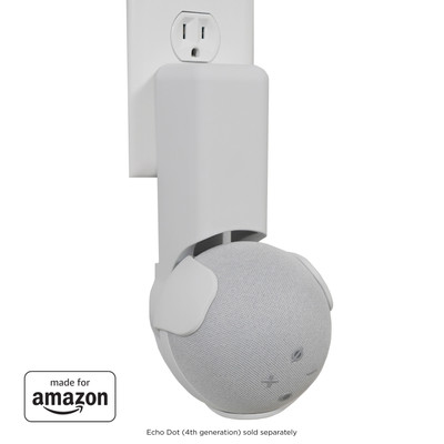 ECHOGEAR Certified made for amazon echo dot (4th gen) mount-White