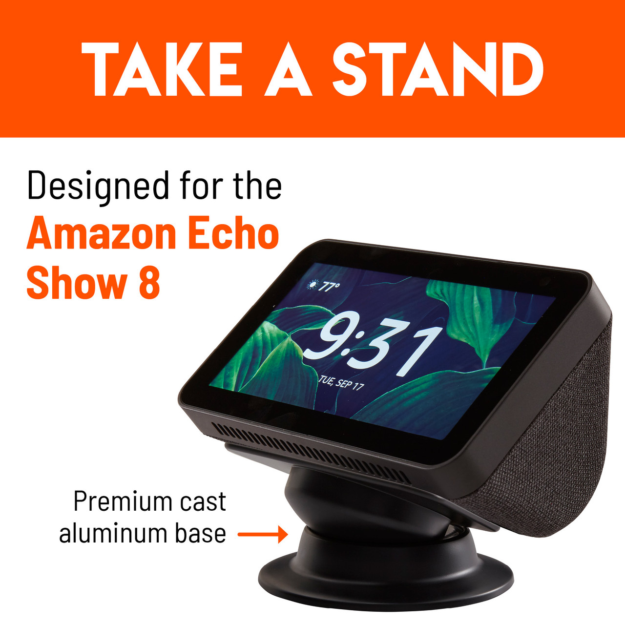 Made for Amazon Premium Tilt + Swivel Stand for the Echo Show 8
