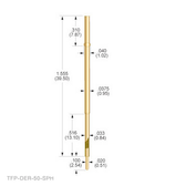 TX-DER-50-CH Double-Ended Receptacle (Chisel Tip)