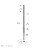 TX-DER-75-CH Double-Ended Receptacle (Chisel Tip)