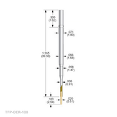 TX-DER-100-SPH Double Ended Receptacle (Spherical Radius Tip)