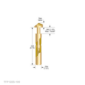 (.100mil spacing) - (.060mil short stroke) Spring Probe (Pack of 25 @ $1.15/ea)