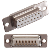 D-Sub DB15 Female Solder Cup Connector