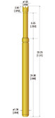 (.100mil spacing) Spring Probe (.250mil Stroke) - TX-TOP100 (Pack of 25 @ $1.71/ea)