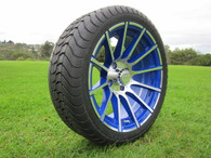 15" Innova Driver golf car tire and wheel AR518 assembly.