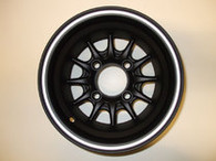 10x7 Matte All Black golf car wheel