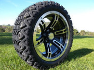 15 inch Innova Edge lifted golf car tire 23x10.5R15 and AR638 machined black wheel