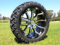 15 inch Innova Edge lifted golf car tire 23x10.5R15 and AR818 SUPER machined black wheel