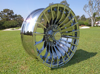 15" INNOVA DRIVER GOLF CAR TIRE 205/35R15 AND WHEEL AR578 TURBO CHROME ASSEMBLY -25MM OFFSET 4 HOLES 