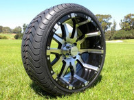 15 inch Innova DRIVER golf car tire 205/35R15 and AR818 SUPER machined black wheel