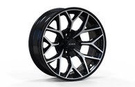 12" GOLF CAR WHEEL 12X7 CORAL AR738 -25MM OFFSET 4 HOLES MACHINED BLACK