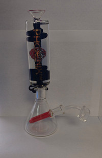 Phoenix 11in Stained Glass Straight Tube