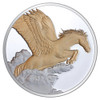2014 Year of the Horse - Pegasus 1oz Silver Gilded Proof Tokelau Coin - Reverse