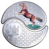 2014 Year of the Horse - Ying Yang Horse 0.5oz .925 Silver Coloured Proof Fiji Two Coin Set - Obv. & Rev.