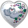 Messages of Love - 2014 Love Unites 29g Silver Heart-Shaped Coloured Proof Tokelau Coin - Reverse