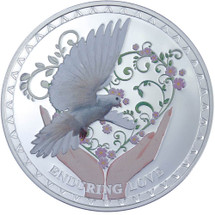 Messages of Love - 2012 Enduring Love 20g Silver Coloured Proof Tokelau Coin - Reverse