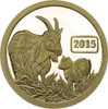 2015 Year of the Goat - Goat Family 0.5g Gold Tokelau Proof Coin - Reverse