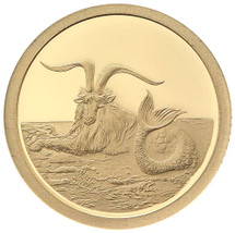 2015 Creatures of Myth & Legend - Capricornus 0.5g Gold Proof Tokelau Coin by Treasures of Oz