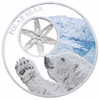 Snowflake Bear - Polar Bear 1oz Silver Coloured Proof Tokelau coin with Filigree feature from Treasures of Oz