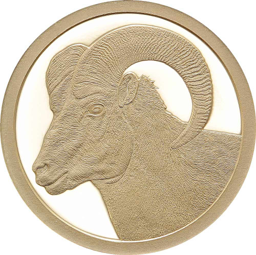 2015 Big Horned Ram 0.5g Gold Proof Congo coin from Treasures of Oz