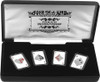 Four of a Kind - Aces Coin Set - Presentation case.  The coin tray lifts out to reveal a serially numbered certificate